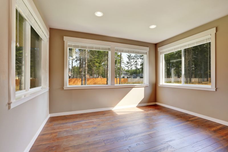 Double-Hung Windows Installed in a Living Room